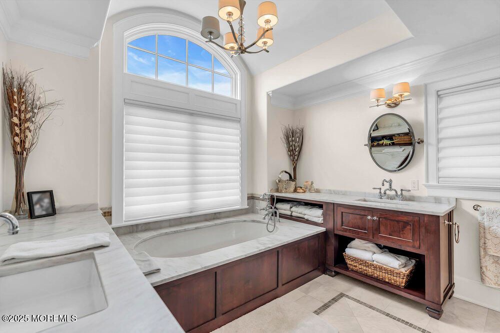 Bathroom, Chandelier, Dual Sink Vanities, Interior