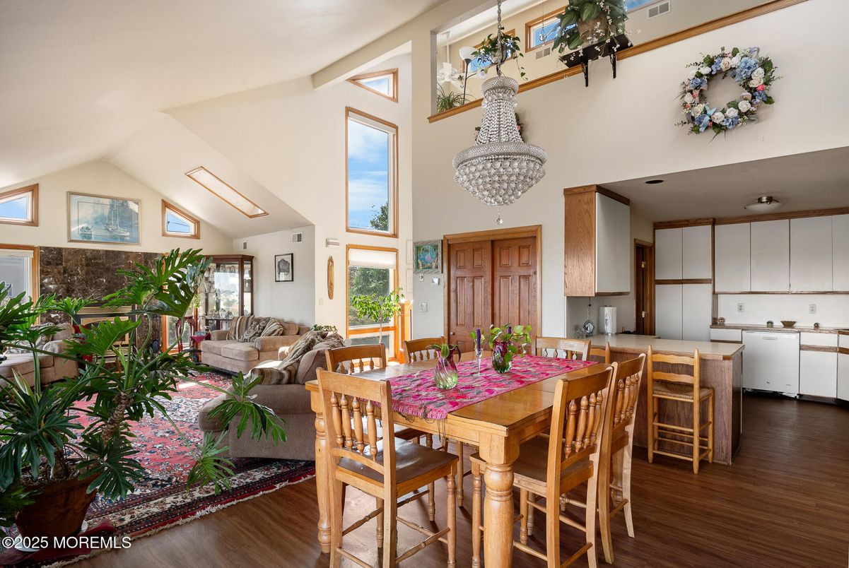 Dining room, Interior, Kitchen, Living room, Wood Texture Flooring