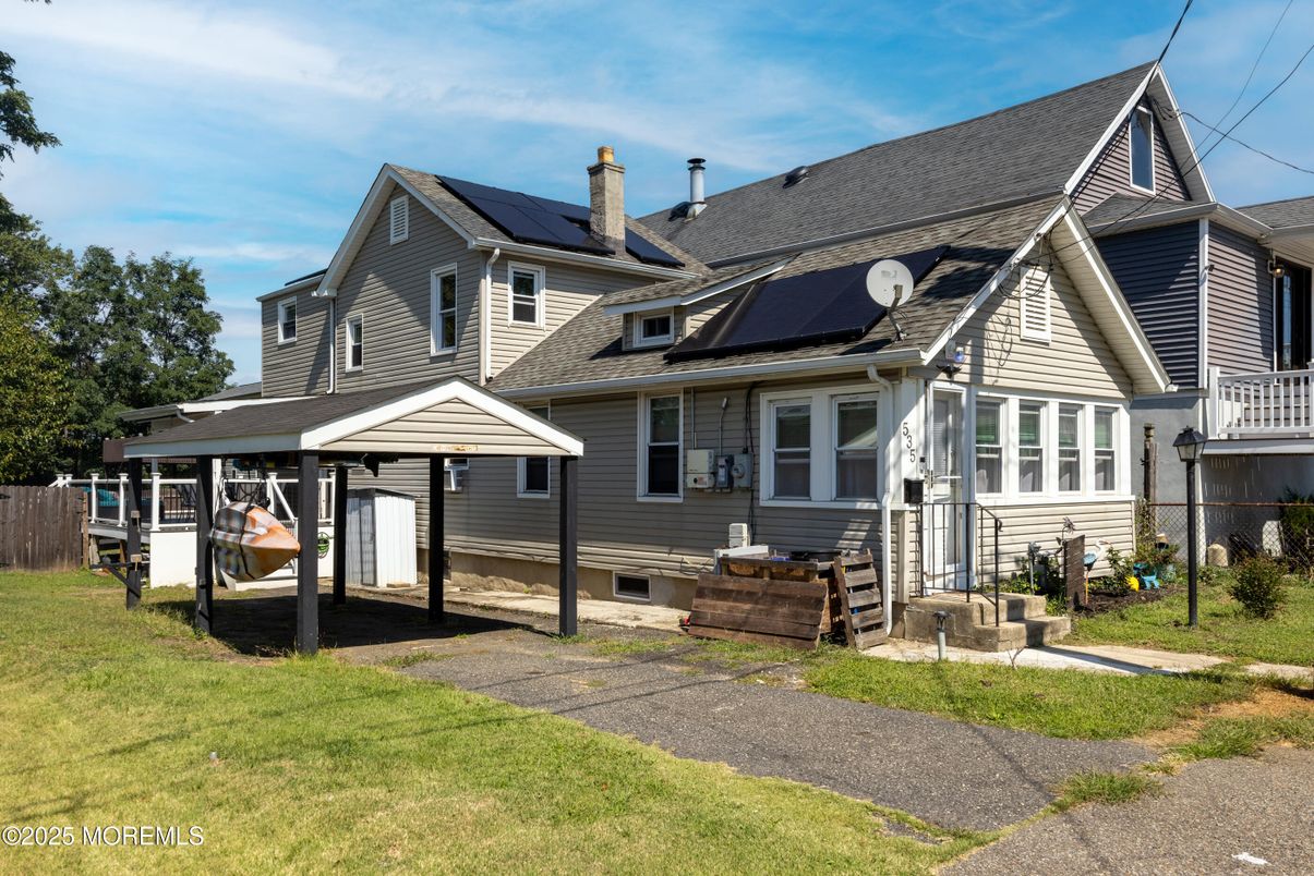 Backyard, Exterior, Facade, Solar Panels, Queen Anne Victorian