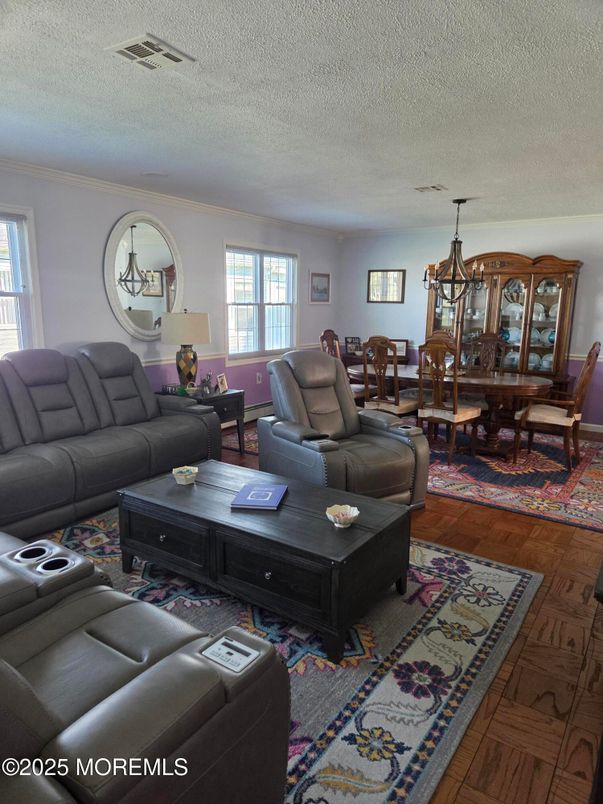 Chandelier, Dining room, Interior, Living room, Wood Texture Flooring