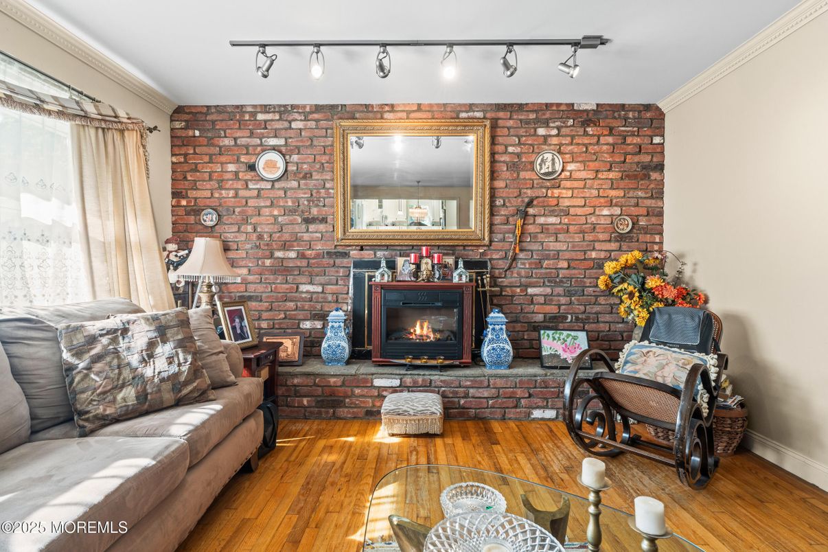 Fireplace, Interior, Living room, Stone Walls, Wood Texture Flooring