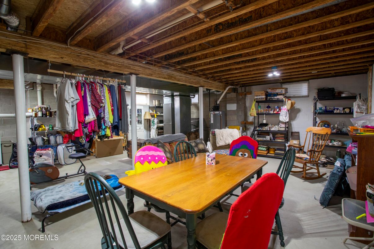 Dining room, Interior, Recessed Lighting, Wooden Beams