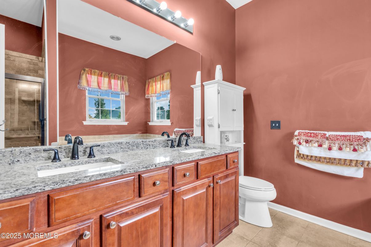Bathroom, Dual Sink Vanities, Glass Shower, Interior