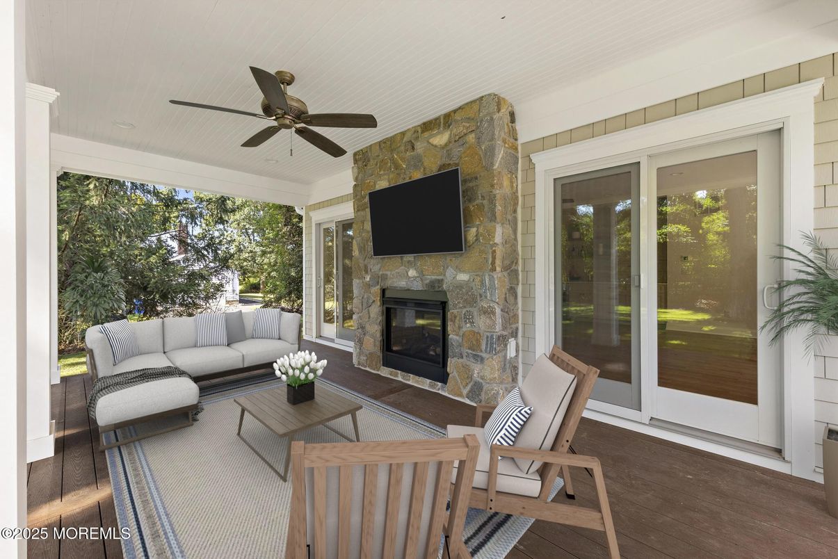 Fireplace, Interior, Living room, Stone Walls, Wood Texture Flooring