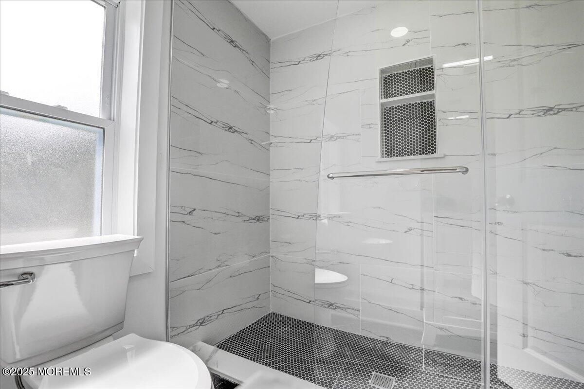 Bathroom, Glass Shower, Interior, Marble Walls