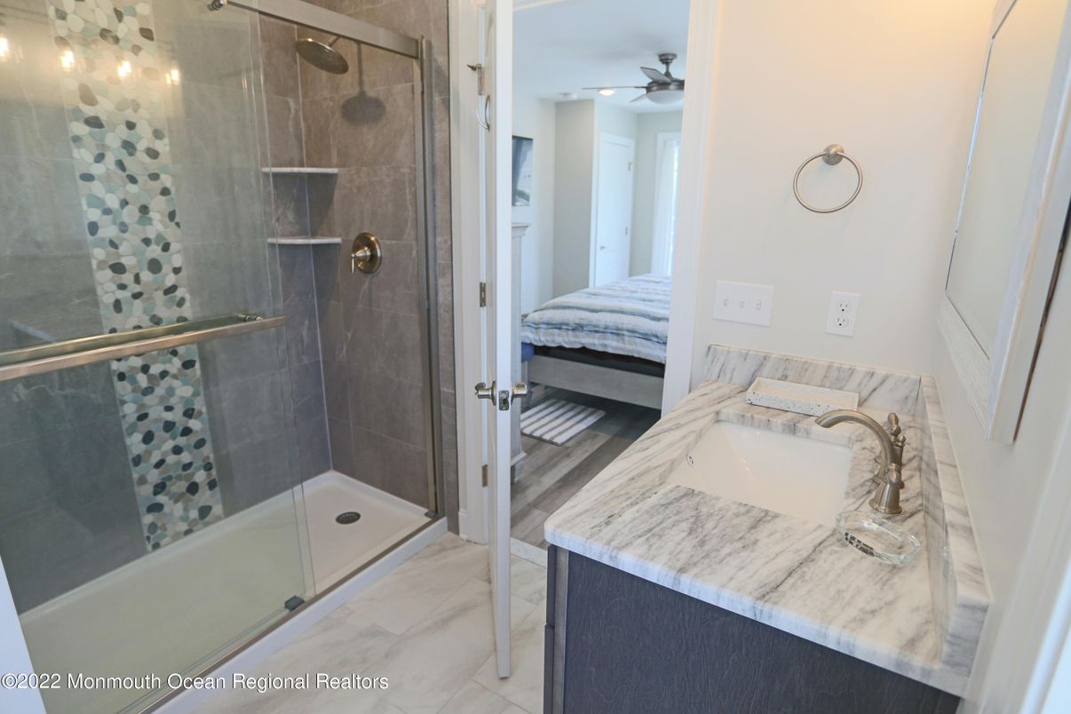 Bathroom, Glass Shower, Interior, Marble