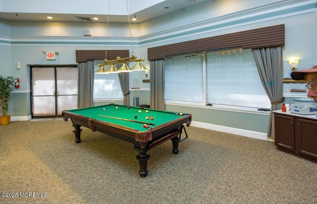 Billiard Table, Game Room, Interior, Pendant Lights, Recessed Lighting