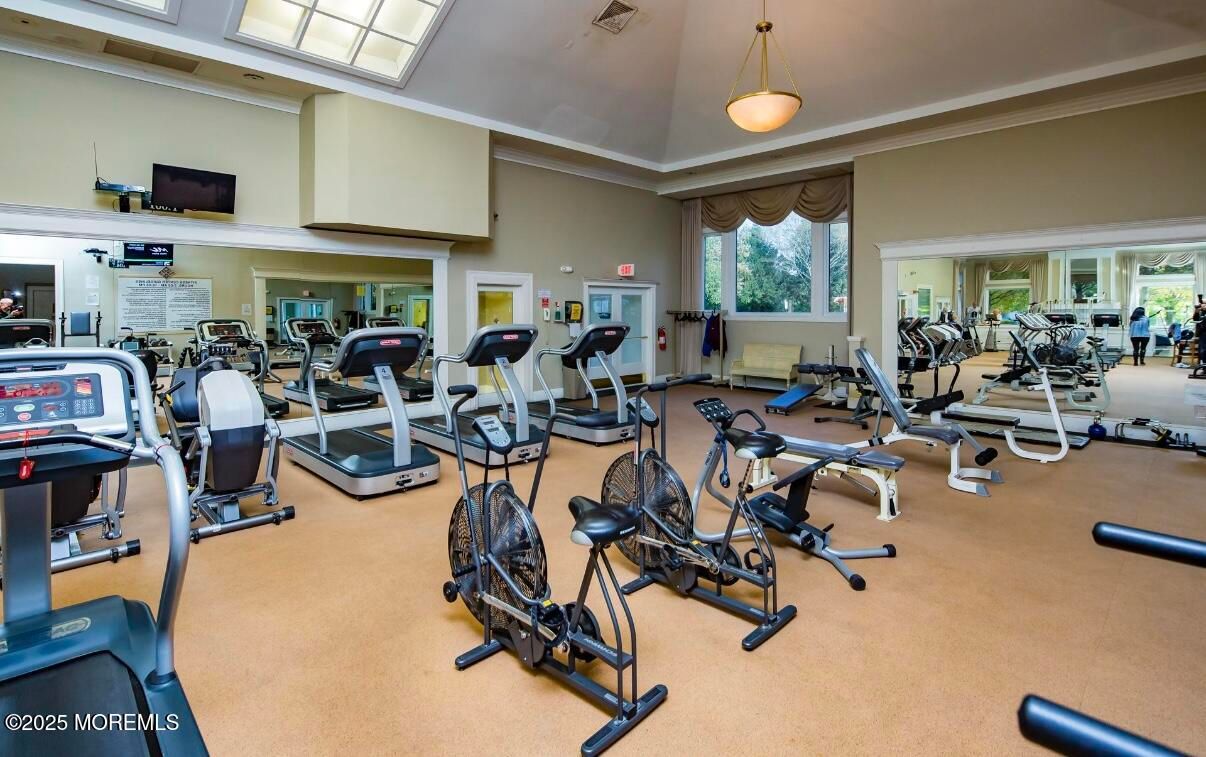 Fitness Equipment, Gym, Interior, Pendant Lights