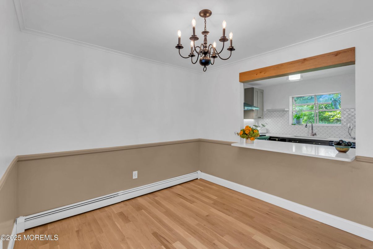 Chandelier, Interior, Kitchen, Wooden Beams, Wood Texture Flooring