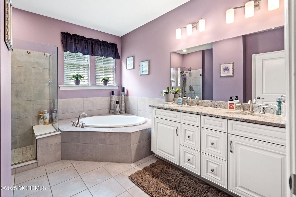 Bathroom, Dual Sink Vanities, Glass Shower, Interior