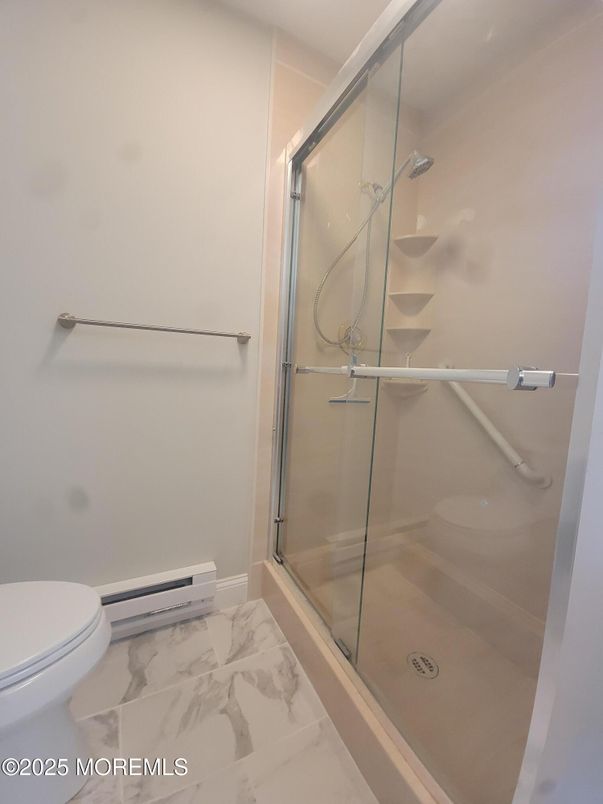 Bathroom, Glass Shower, Interior, Marble