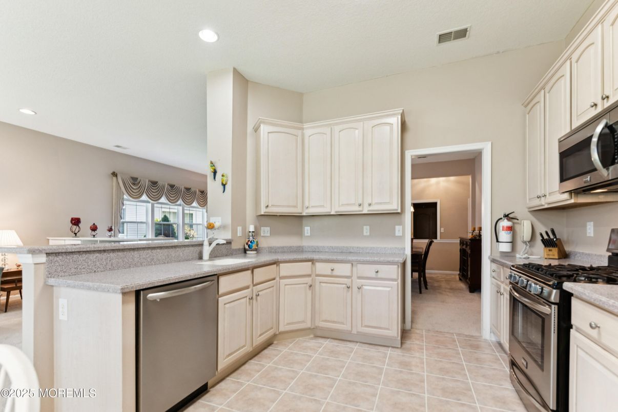 Interior, Kitchen, Recessed Lighting, Stainless Steel Appliances