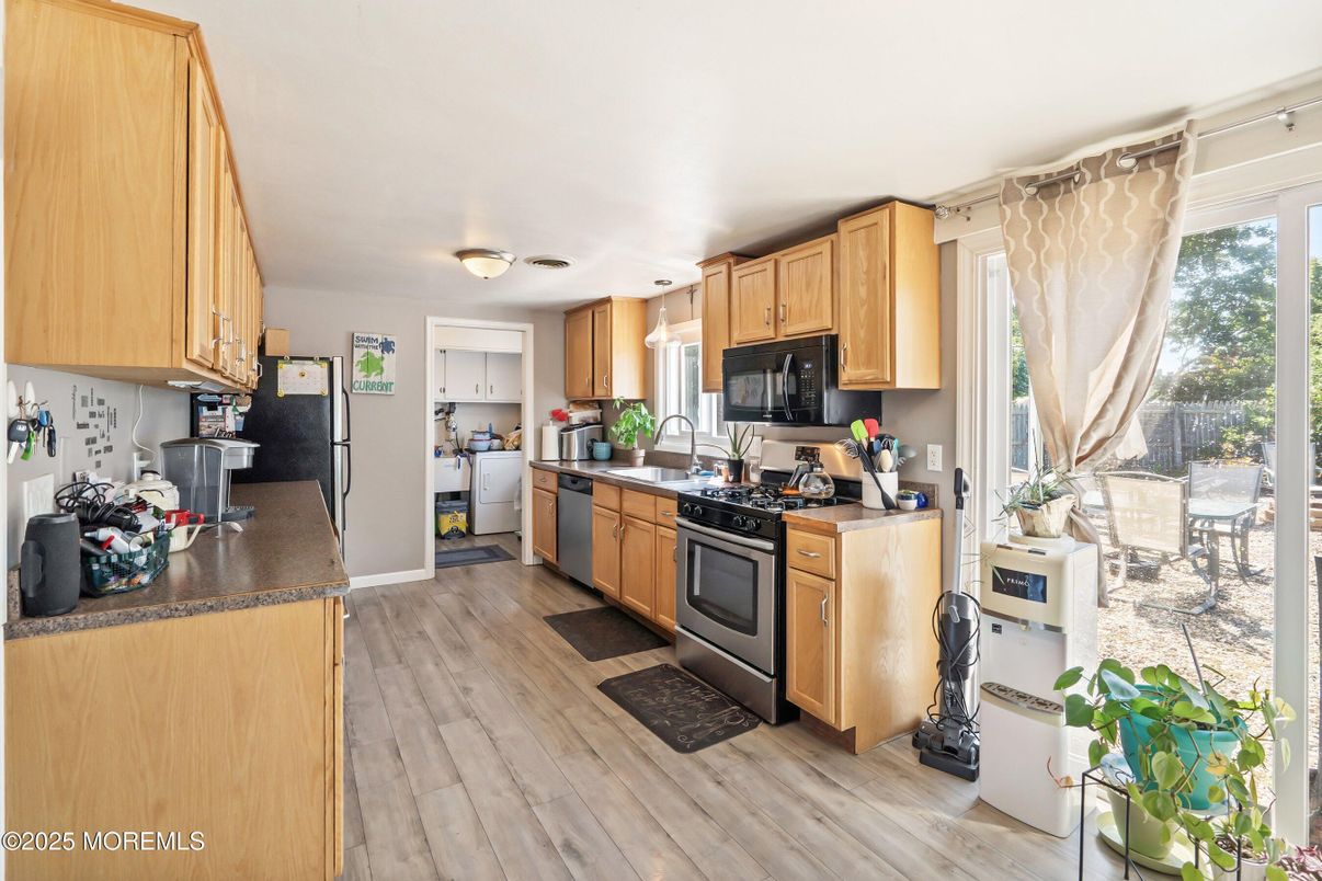 Interior, Kitchen, Wood Texture Flooring