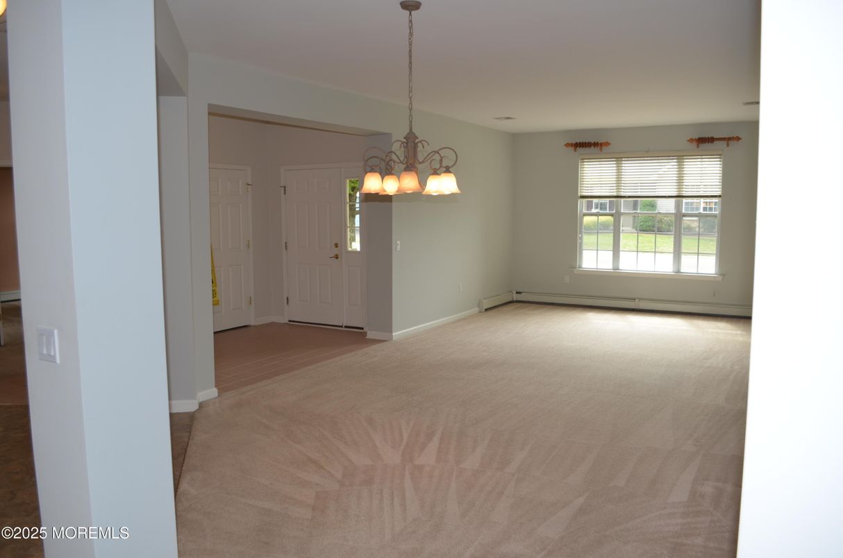 Chandelier, Empty room, Interior