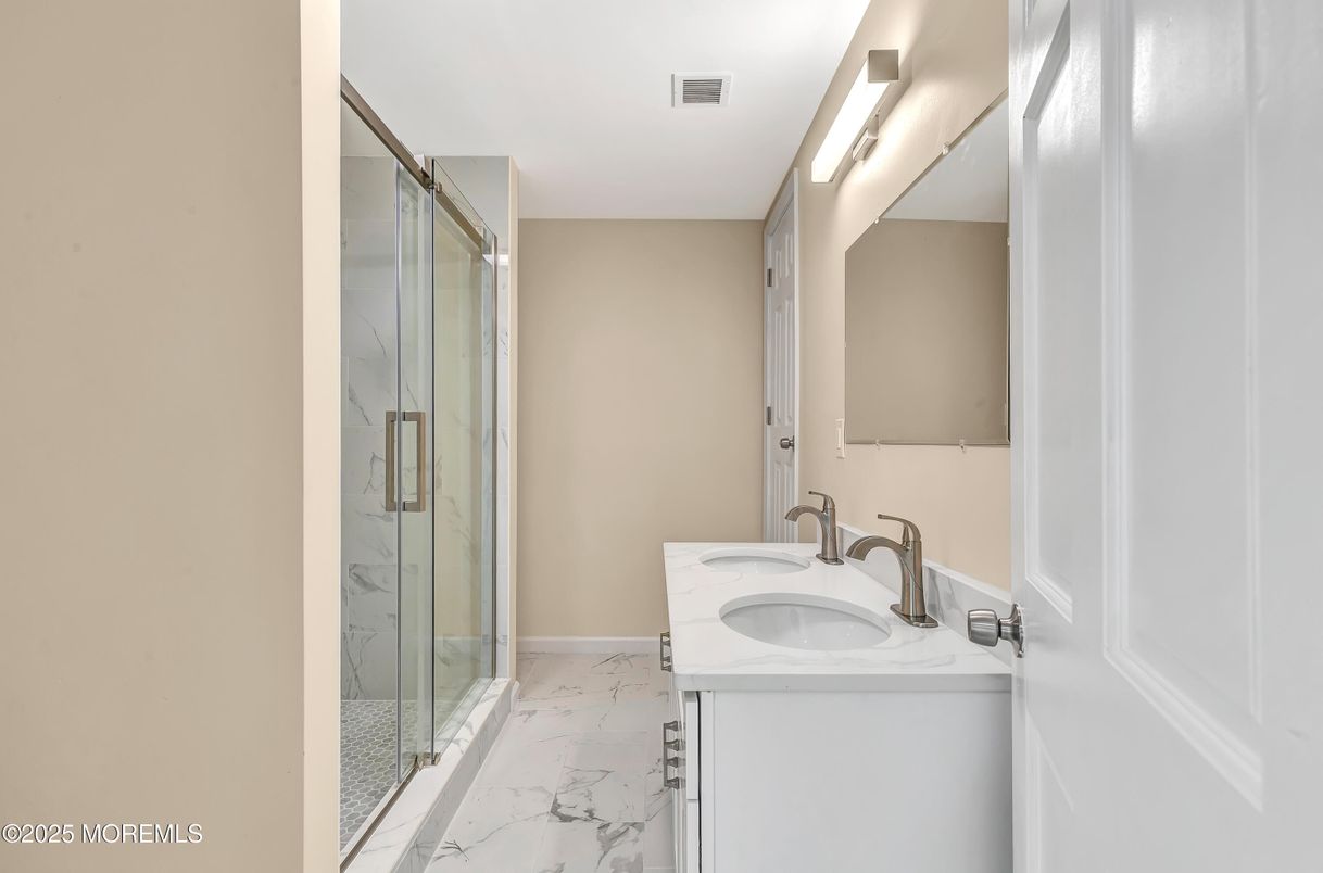 Bathroom, Glass Shower, Interior, Marble, Marble Walls