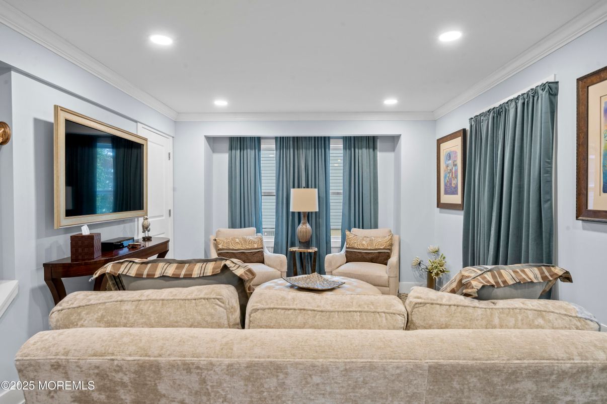 Interior, Living room, Recessed Lighting