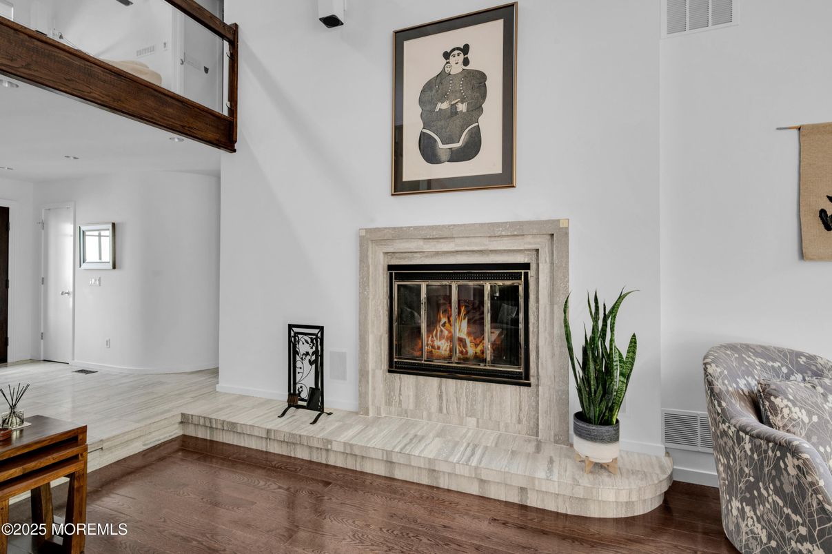 Fireplace, Interior, Wood Texture Flooring