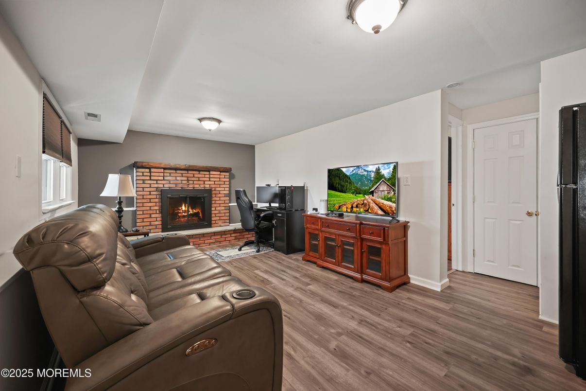 Home Theatre Room, Fireplace, Interior, Living room, Wood Texture Flooring