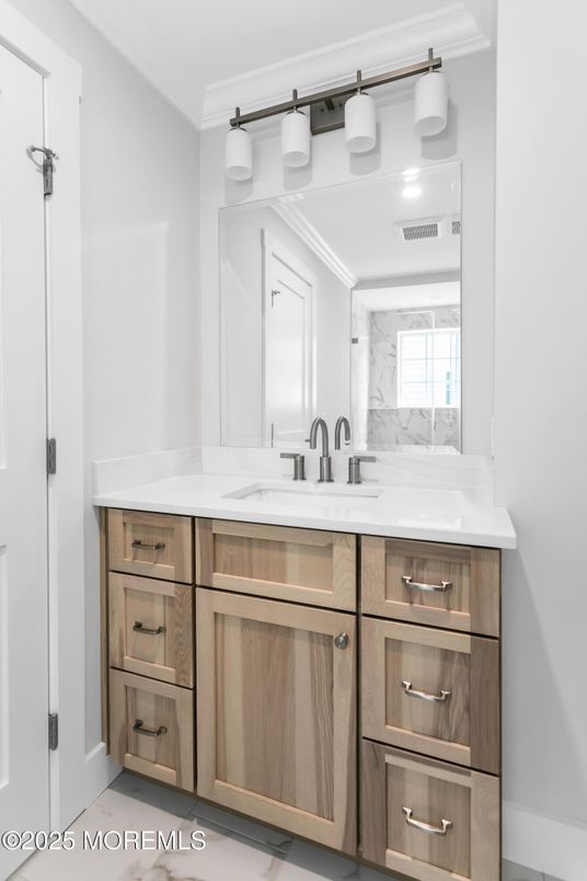 Bathroom, Dual Sink Vanities, Interior, Marble, Marble Walls