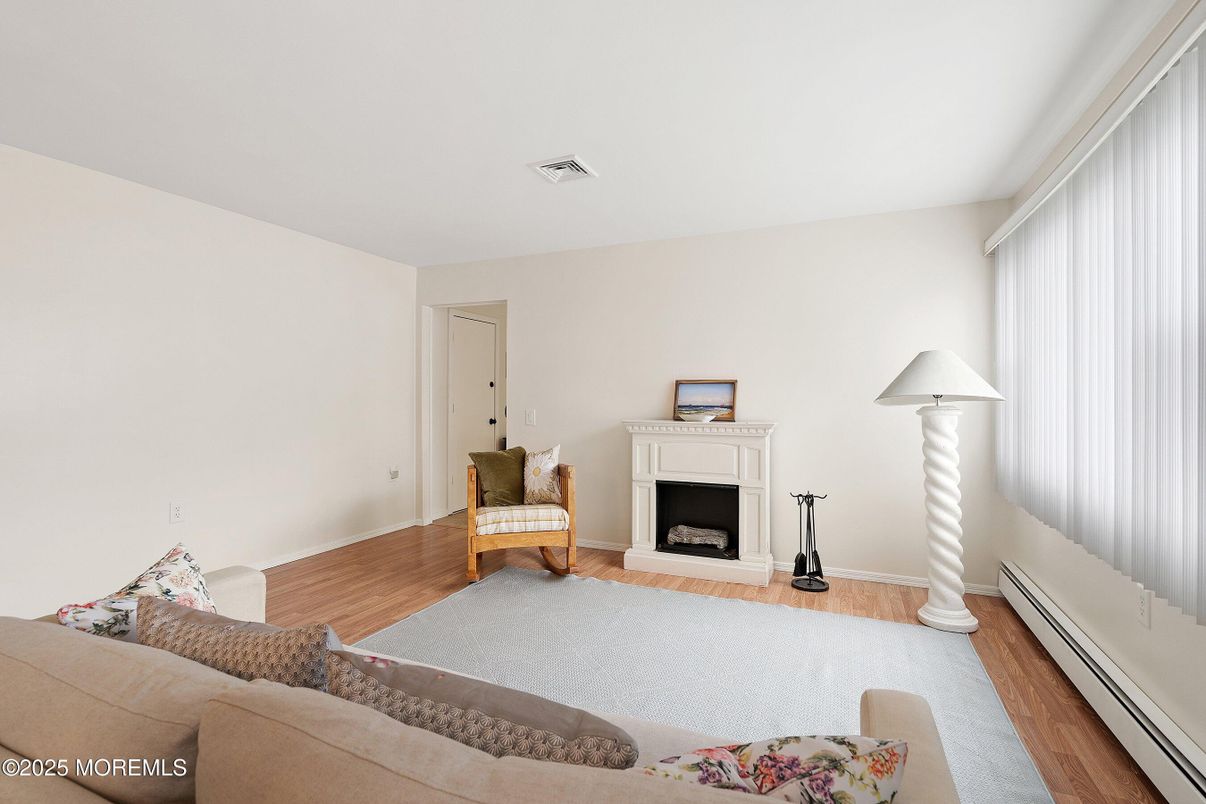 Bedroom, Fireplace, Interior, Wood Texture Flooring