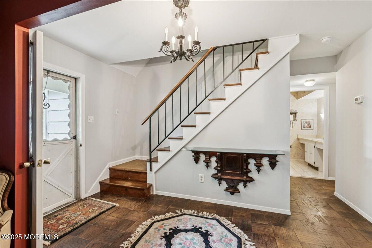 Chandelier, Interior, Wood Texture Flooring