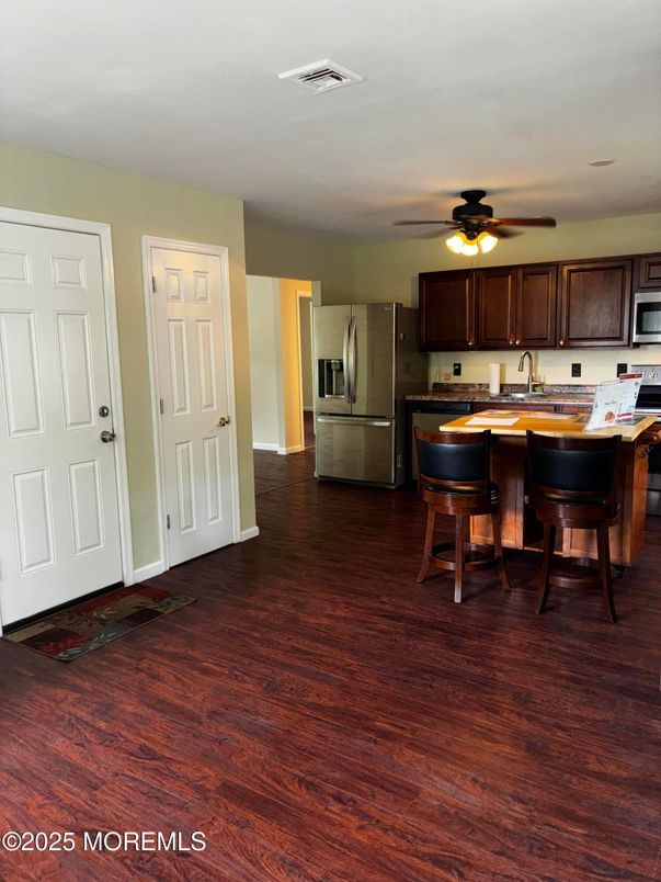 Interior, Kitchen, Wood Texture Flooring