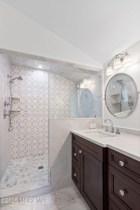 Bathroom, Glass Shower, Interior, Marble