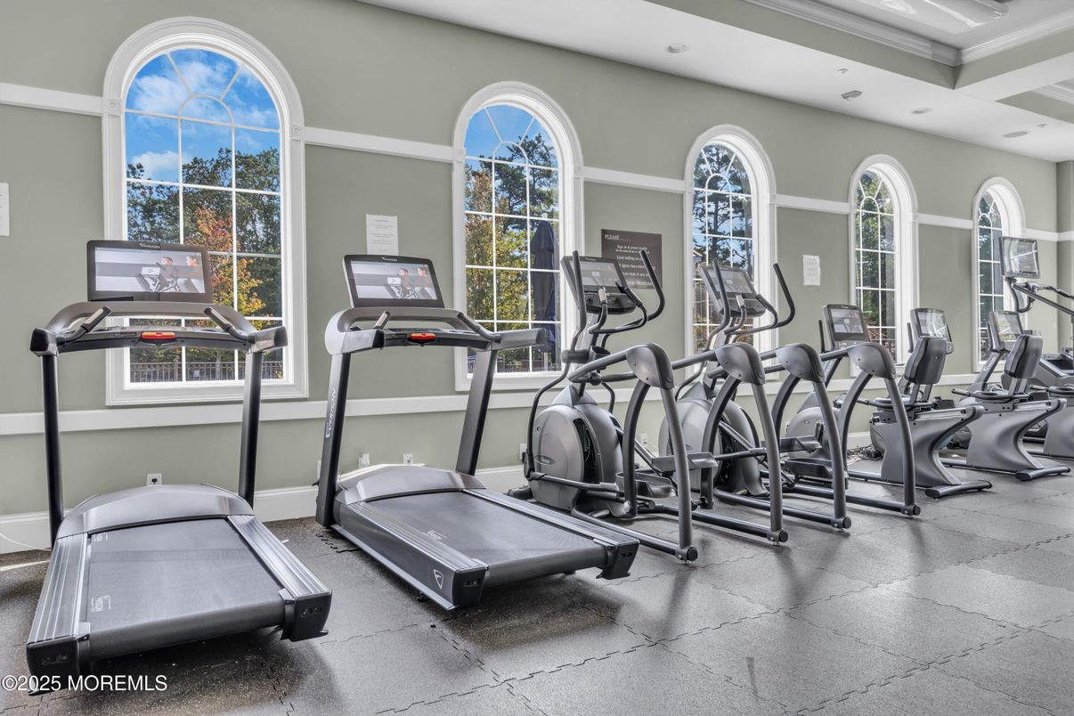Fitness Equipment, Gym, Interior, Recessed Lighting