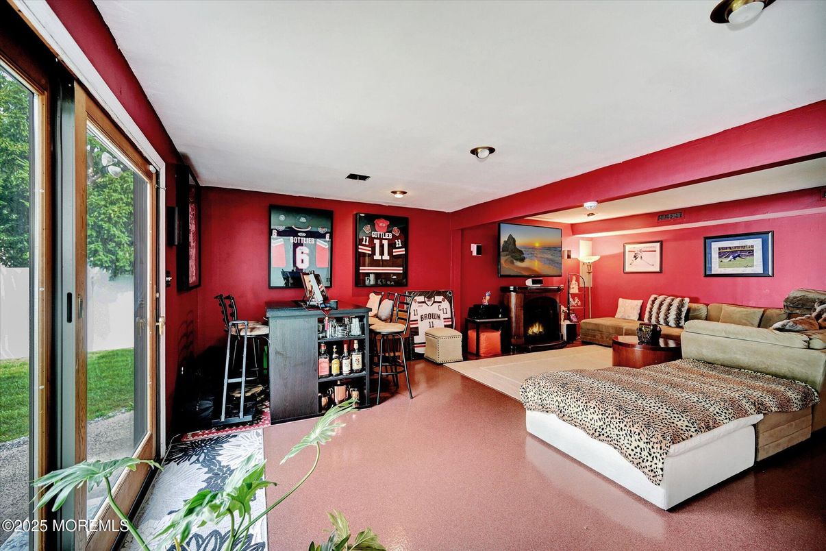 Dining room, Fireplace, Interior, Living room, Recessed Lighting