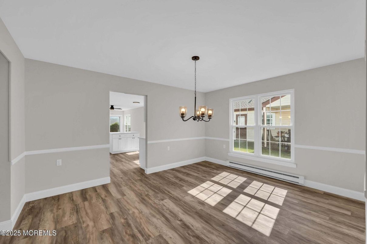 Chandelier, Empty room, Interior, Wood Texture Flooring
