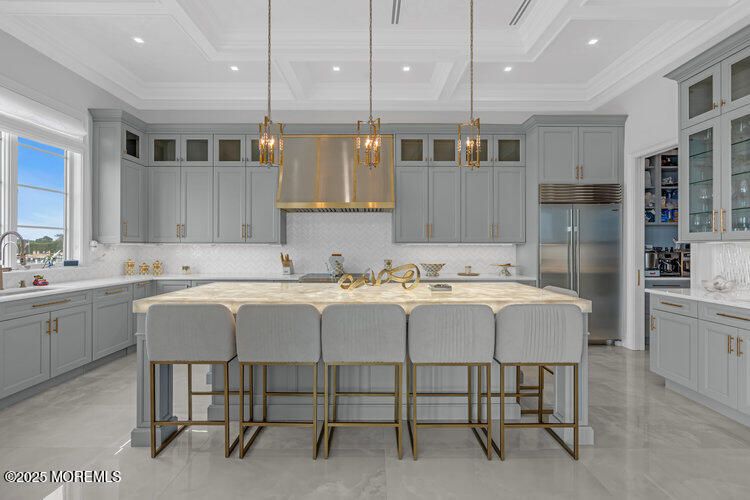 Interior, Kitchen, Pendant Lights, Recessed Lighting, Stainless Steel Appliances