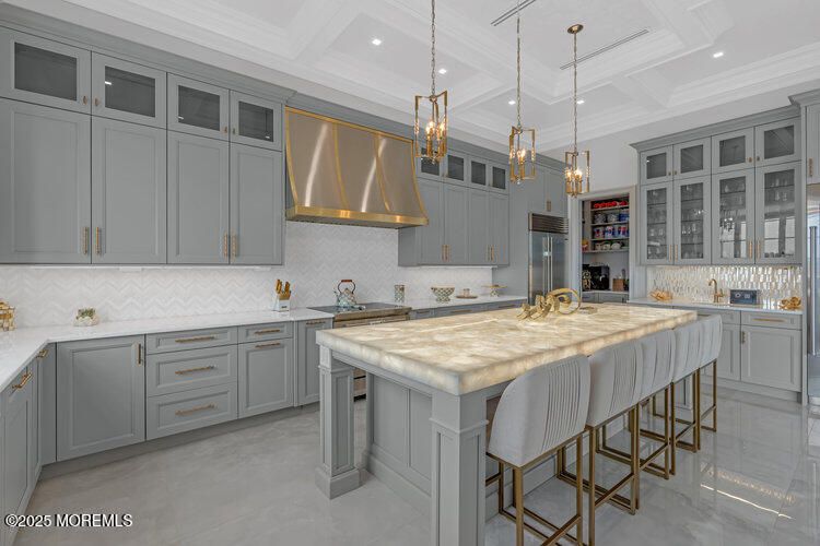 Interior, Kitchen, Pendant Lights, Recessed Lighting, Stainless Steel Appliances