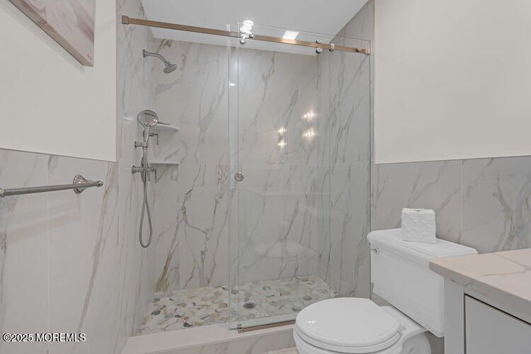Bathroom, Glass Shower, Interior, Marble Walls