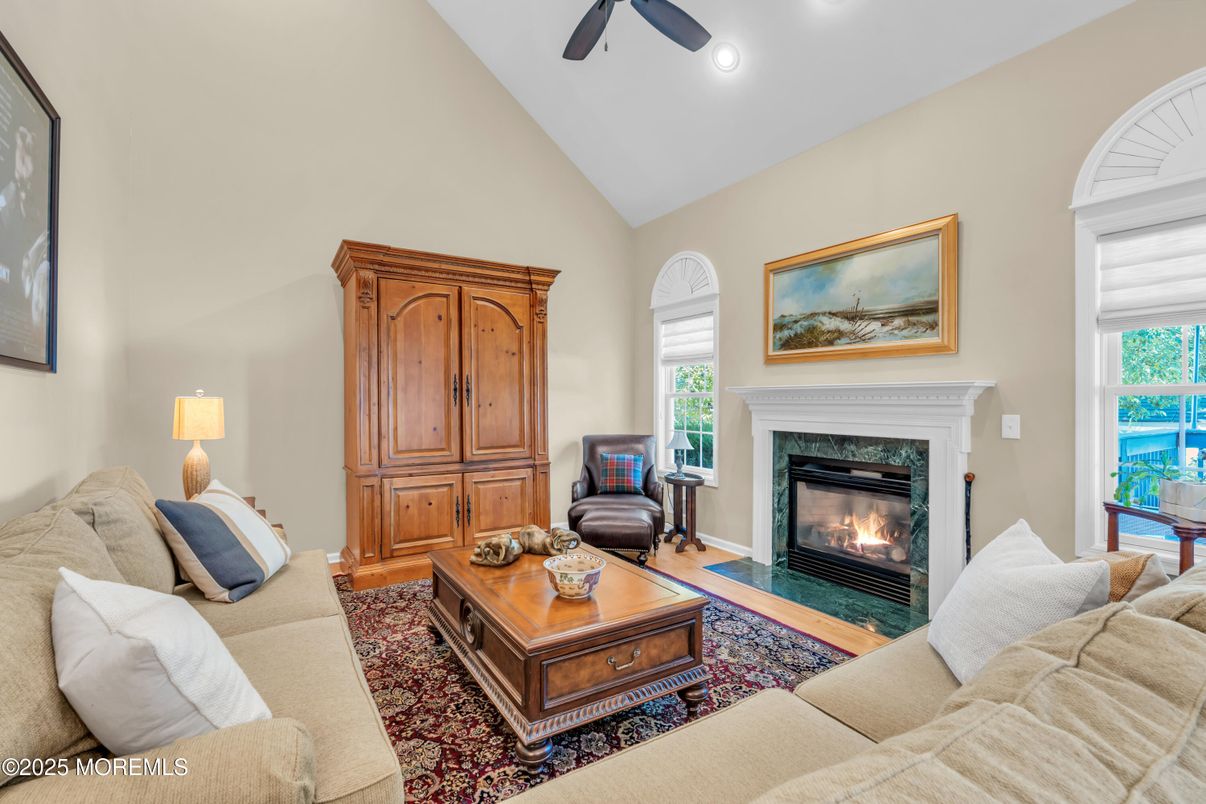 Fireplace, Interior, Living room, Recessed Lighting