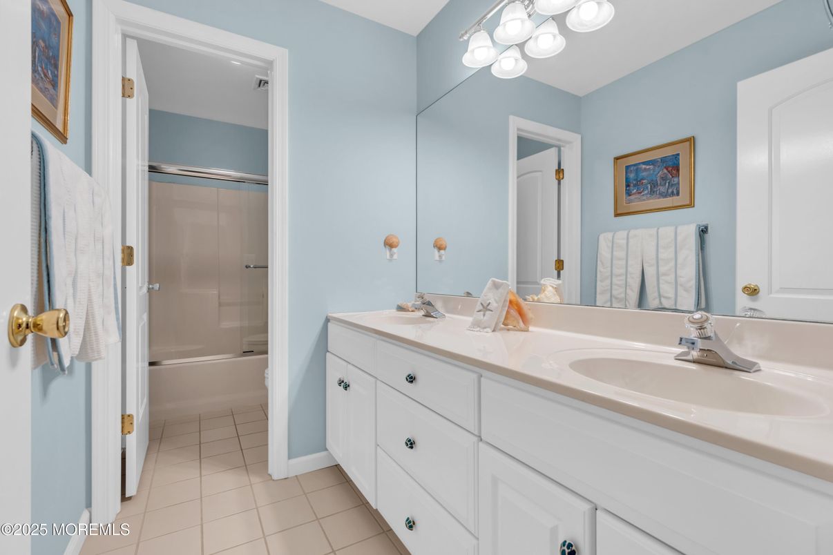 Bathroom, Dual Sink Vanities, Glass Shower, Interior