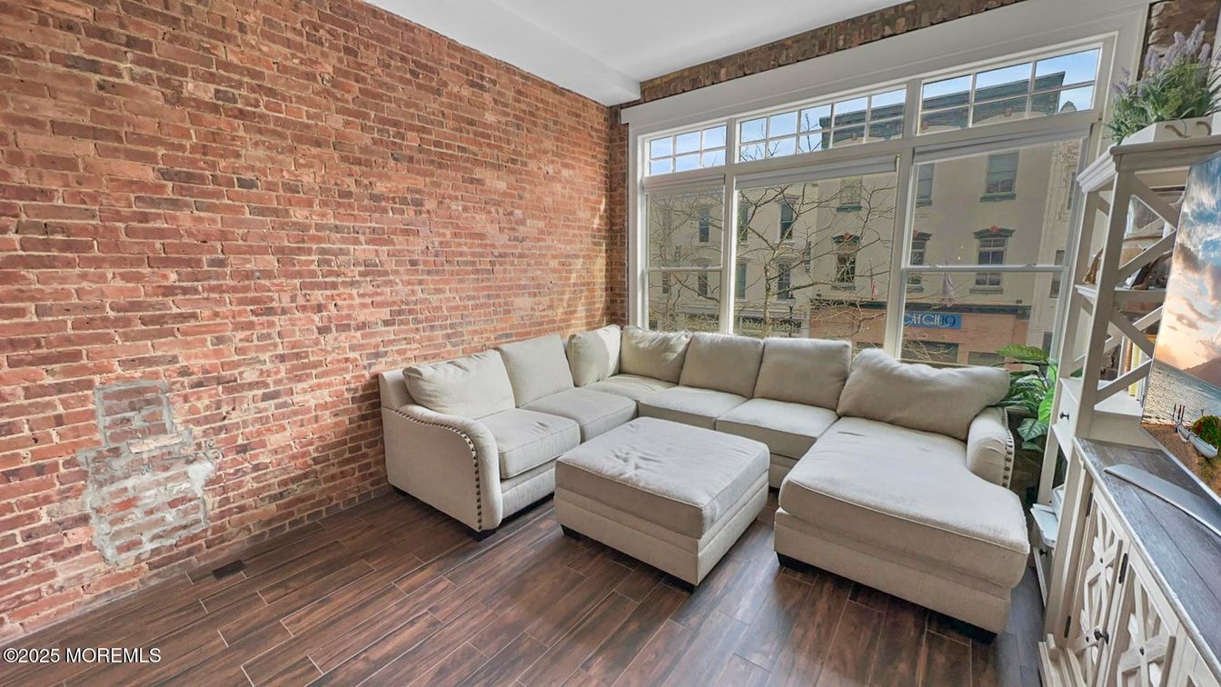 Interior, Living room, Stone Walls, Wood Texture Flooring