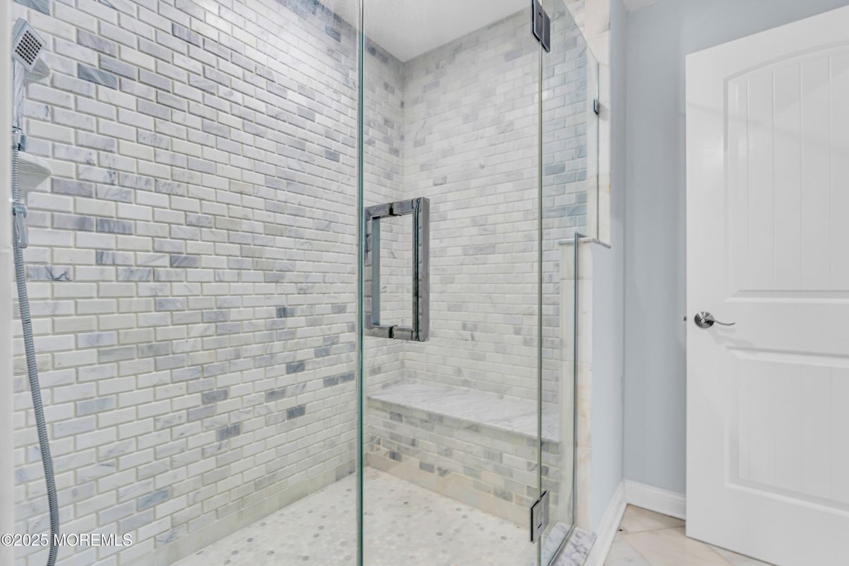 Bathroom, Glass Shower, Interior, Stone Walls