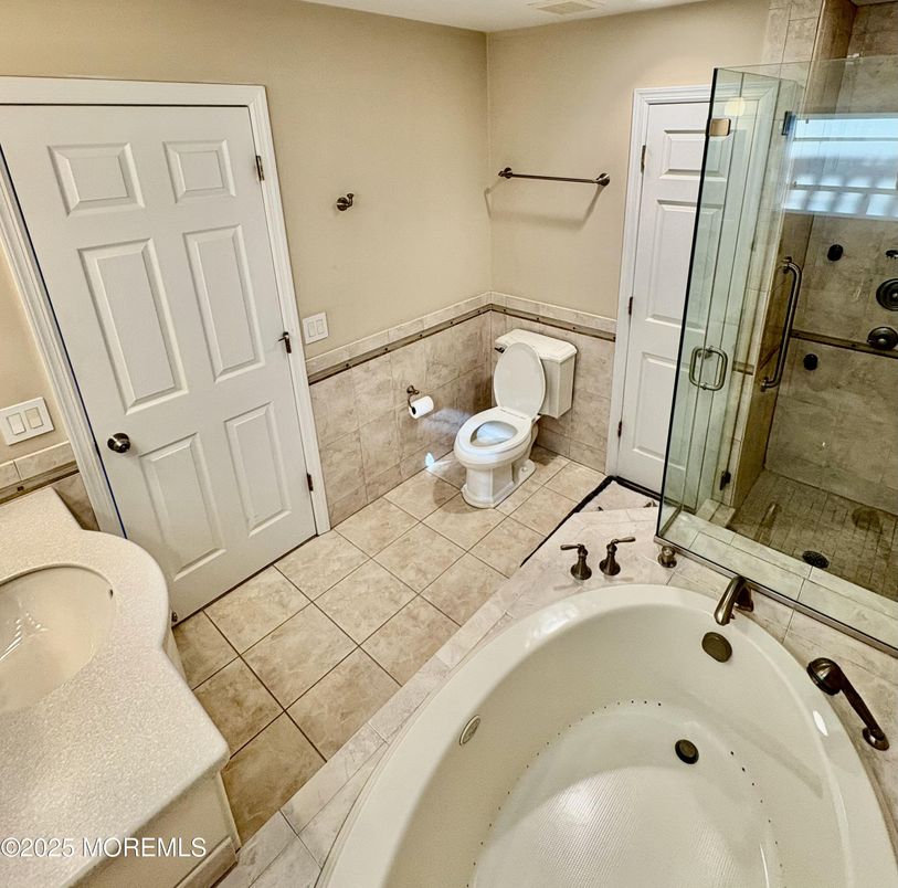 Bathroom, Dual Sink Vanities, Glass Shower, Interior, Tile Countertops