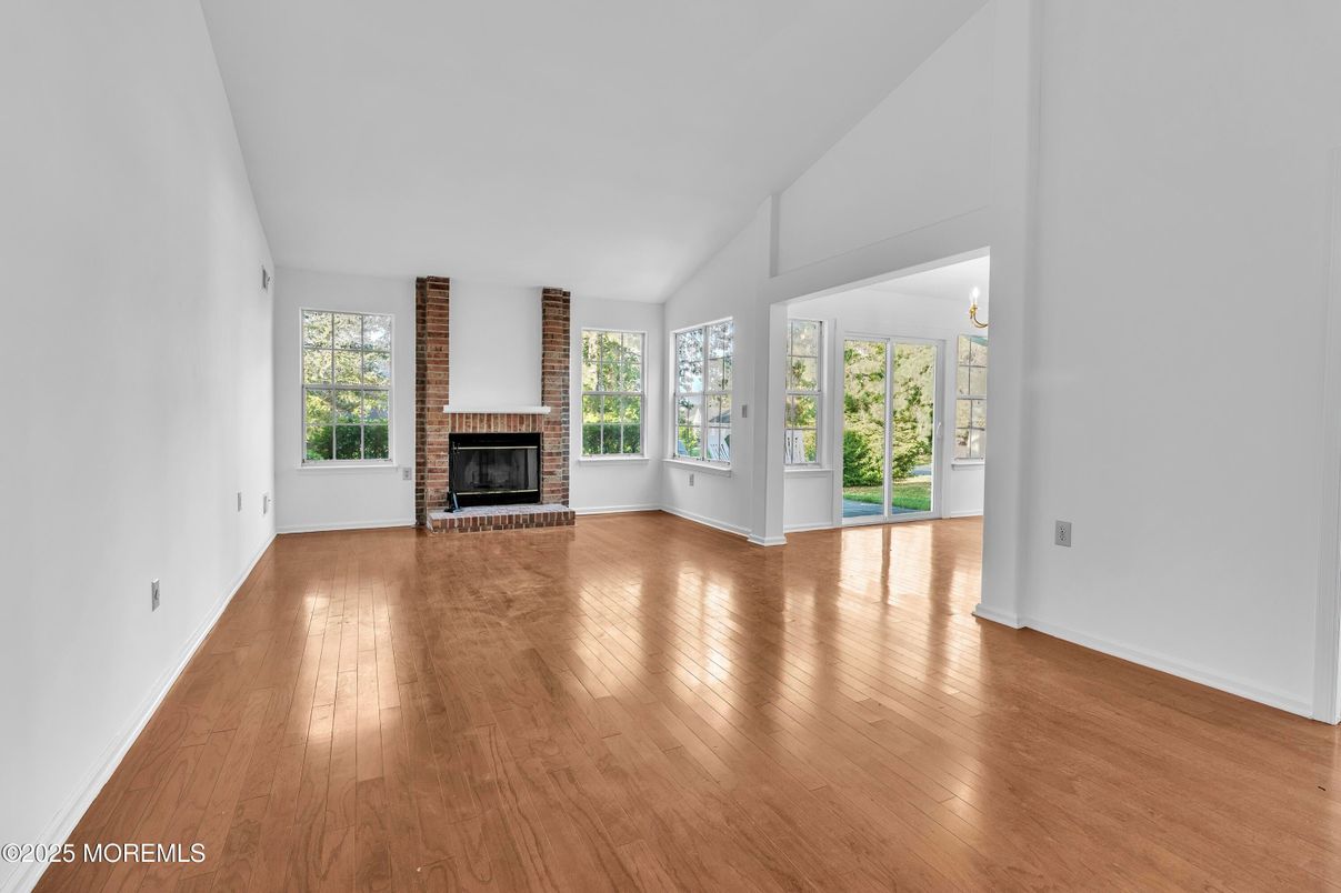 Empty room, Fireplace, Interior, Wood Texture Flooring
