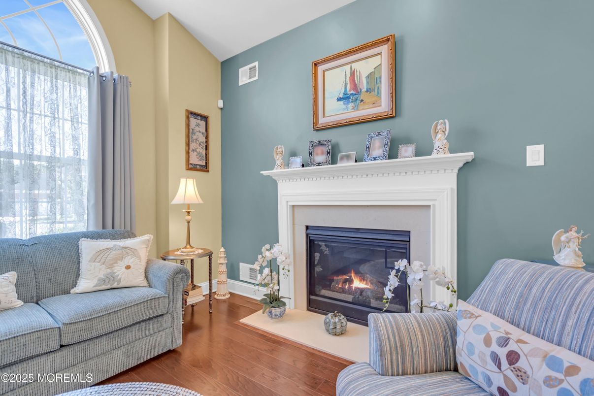 Fireplace, Interior, Wood Texture Flooring