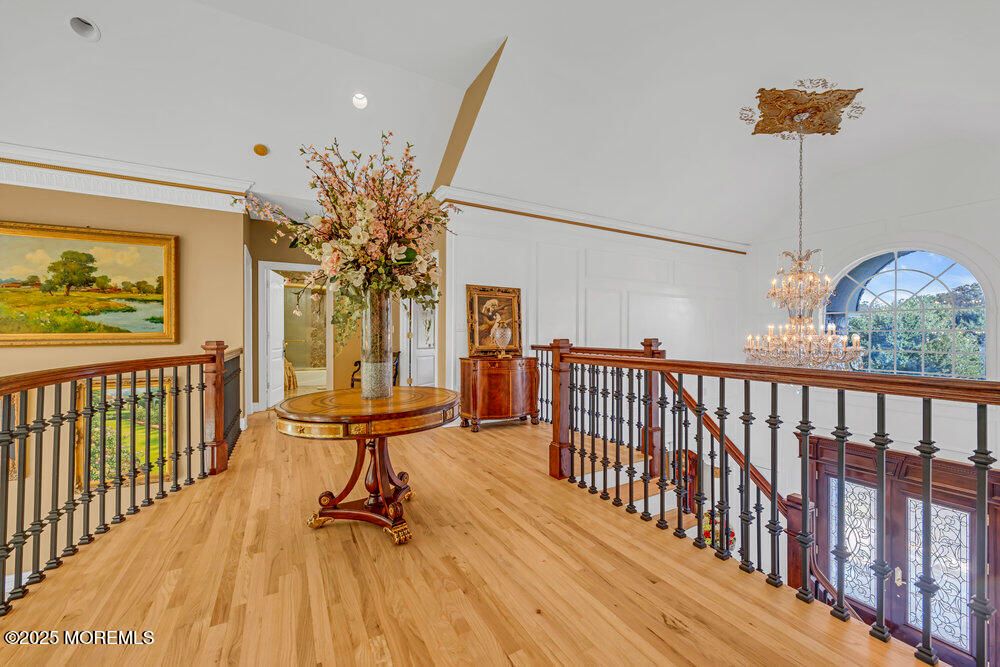 Chandelier, Interior, Recessed Lighting, Wood Texture Flooring