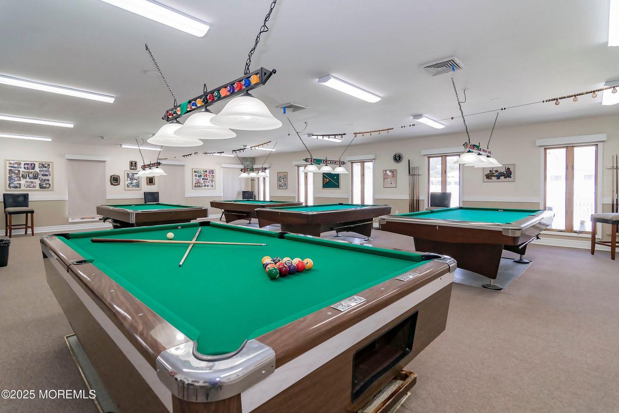 Billiard Table, Game Room, Interior, Pendant Lights