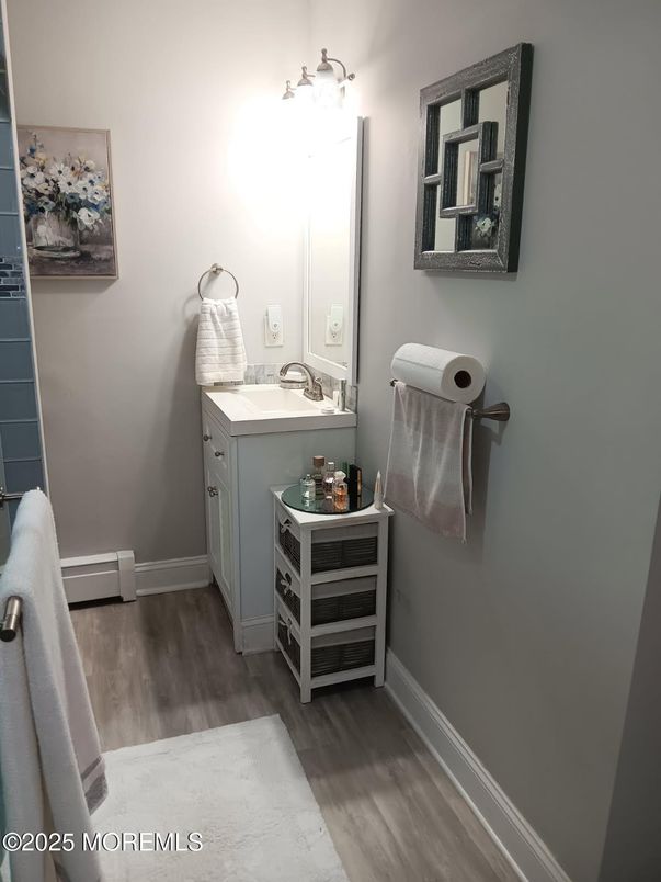 Bathroom, Interior, Wood Texture Flooring