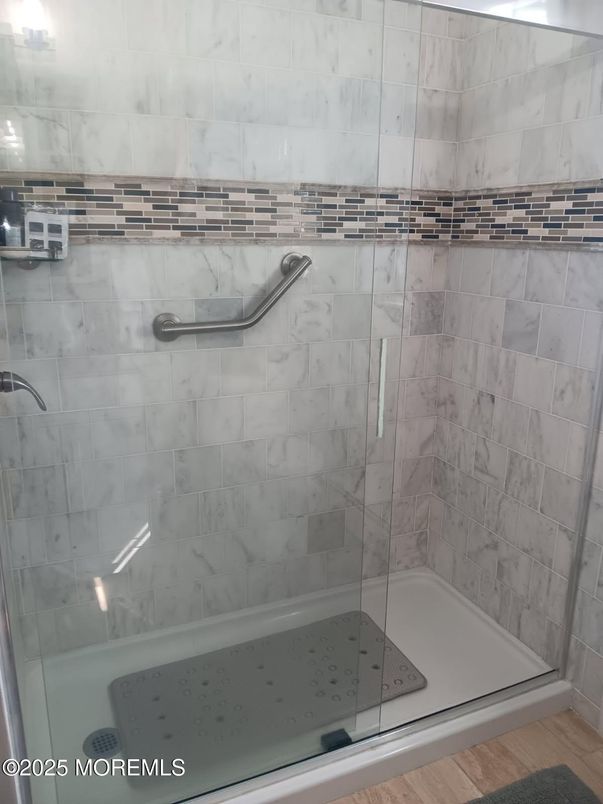 Bathroom, Glass Shower, Interior, Marble Walls