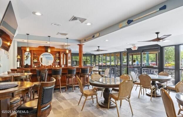 Dining room, Interior, Pendant Lights, Recessed Lighting