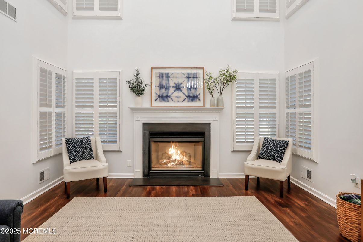 Fireplace, Interior, Wood Texture Flooring