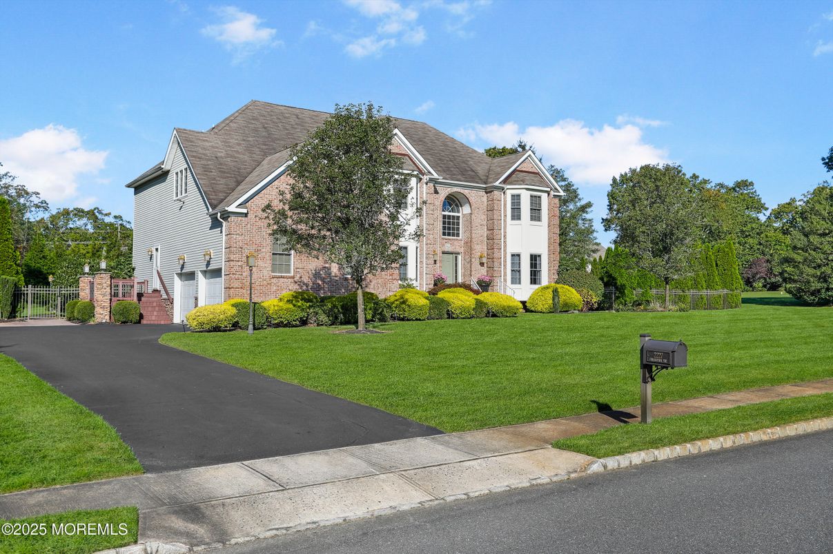 Attached, Exterior, Facade, Brick Facade, French Provincial