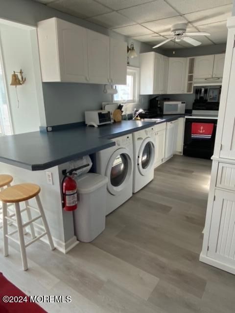 Interior, Kitchen, Washer, Wood Texture Flooring