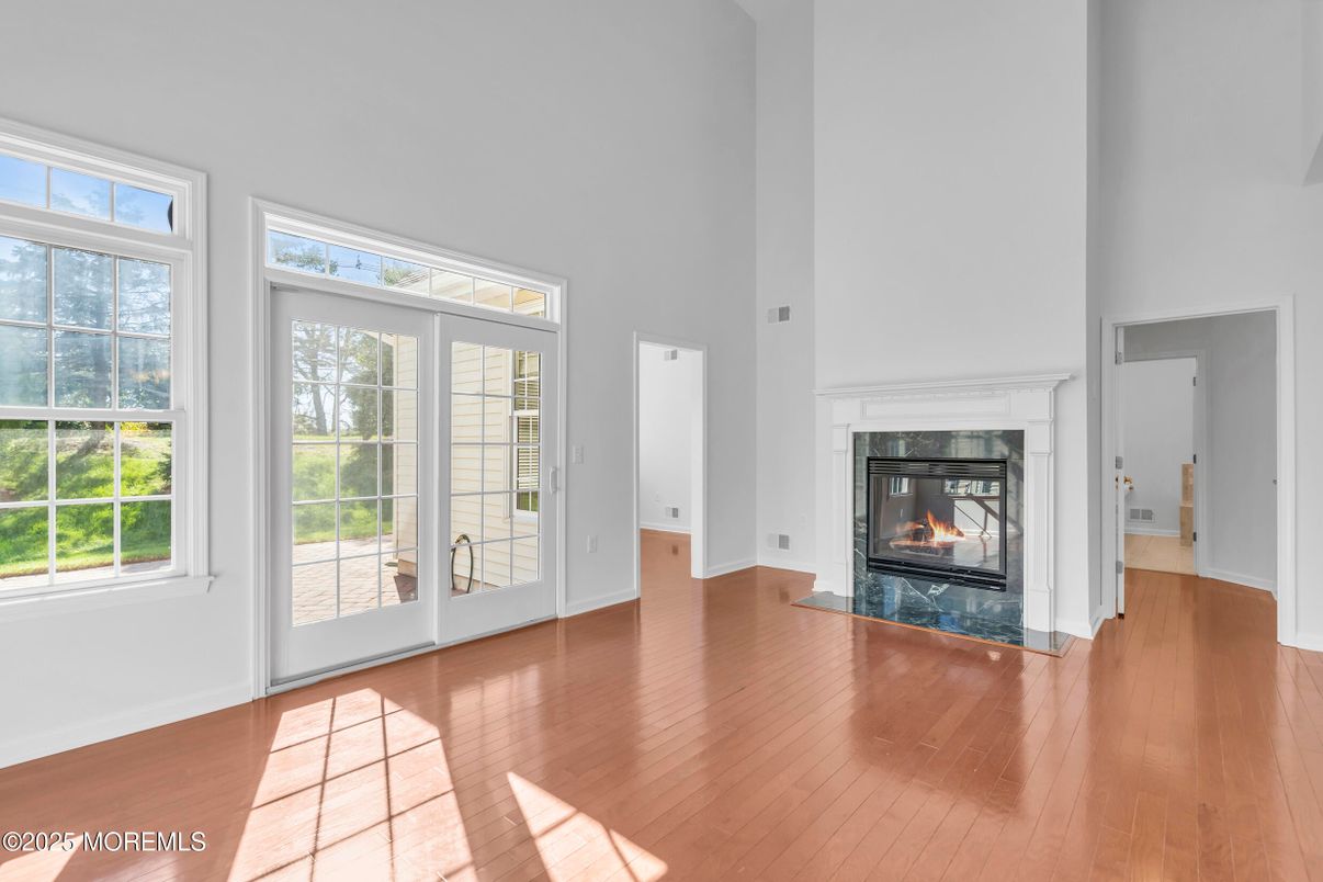 Empty room, Fireplace, Interior, Wood Texture Flooring