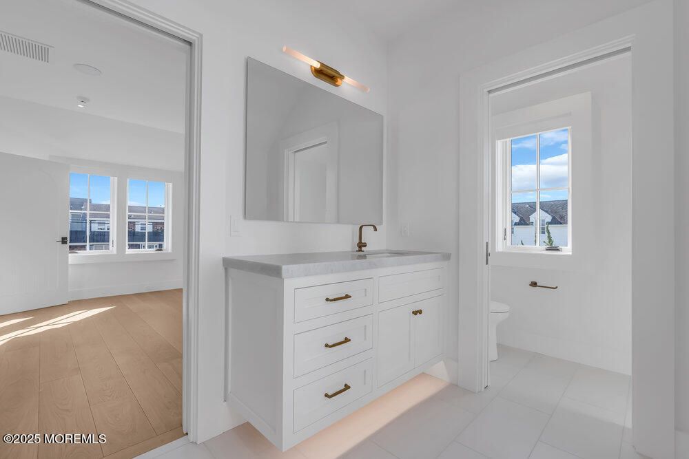 Bathroom, Dual Sink Vanities, Interior, Water, Wood Texture Flooring